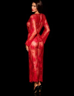 Love Lace Full Length Robe|Honey Birdette Best